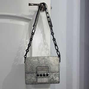 Michael Kors Cate medium crackled leather shoulder bag
